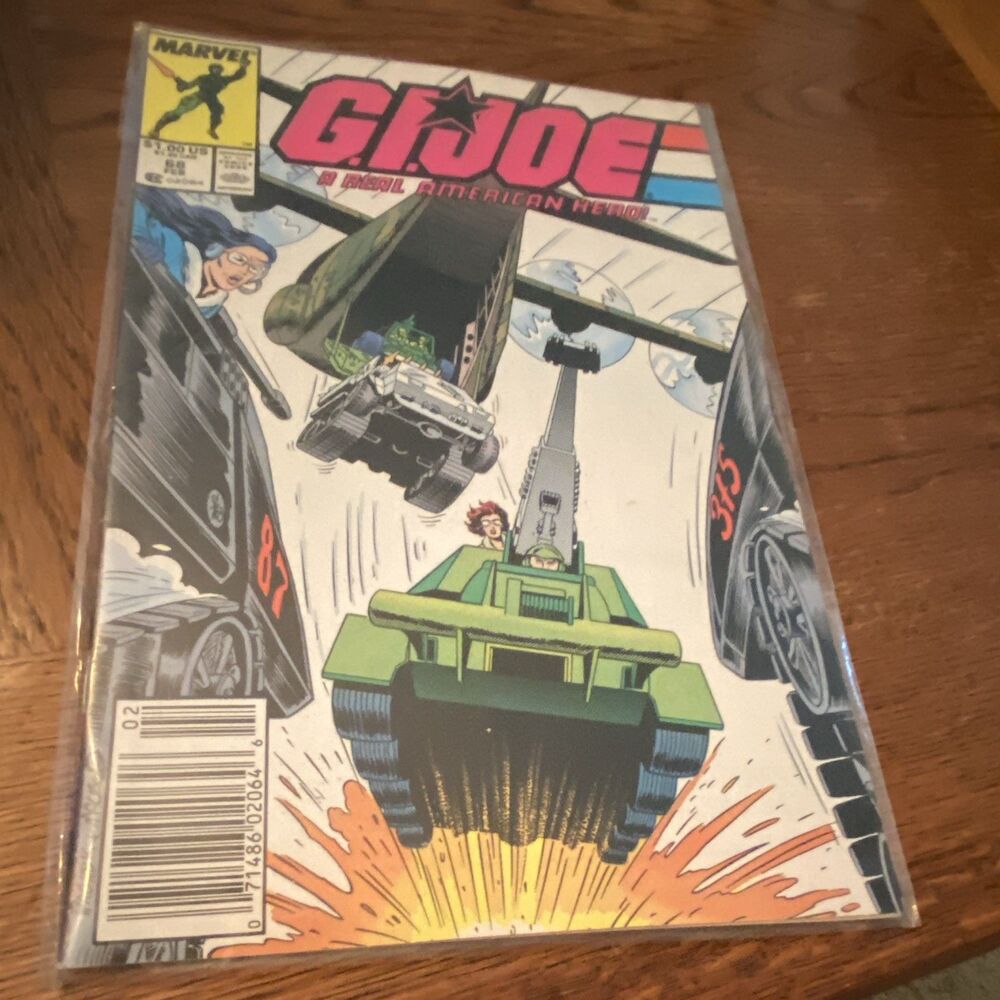 G.I. JOE MARVEL COMIC BOOK #68 VERYGOOD 1988 VINTAGE COLLECTOR PLASTIC PROTECTOR